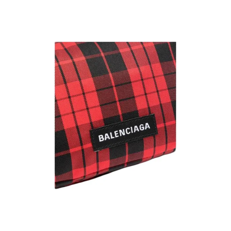 Balenciaga Nylon One Shoulder Crossbody Fanny Pack Men's Red & Black-4