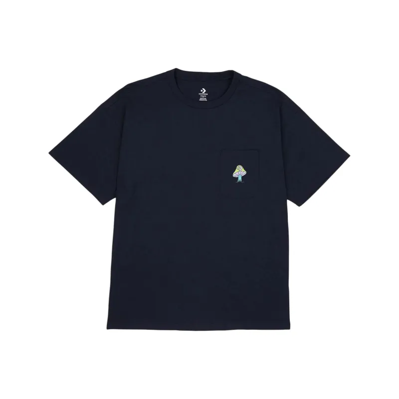 Converse Mushroom Oversized Fit Erkek Siyah T-Shirt T-Shirt Men's Black-0
