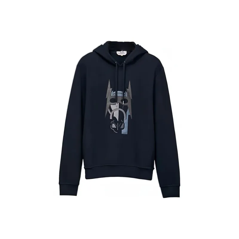 HERMES Sweatshirts Men Marine Blue-0