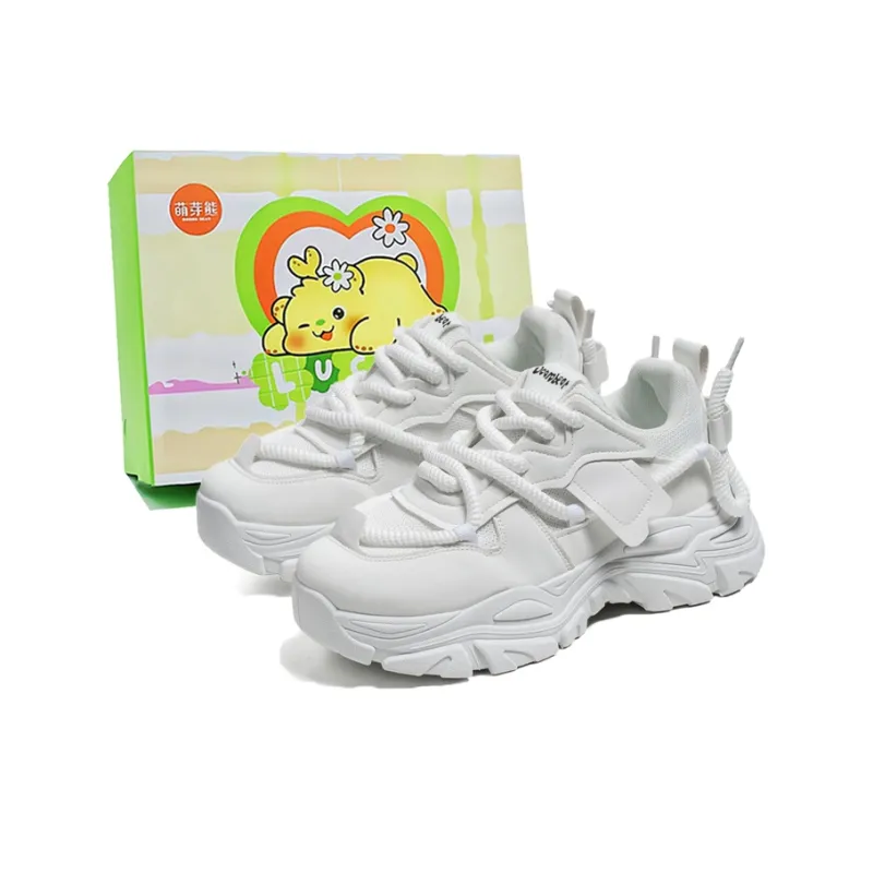 Budding Bear Anti-Slip Wear-Resistant Waterproof Breathable Height Increasing Low-Top Chunky Sneakers Men's Box-5
