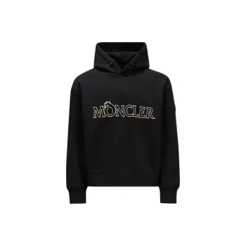 Moncler Logo Embroidered Drawstring Hoodie