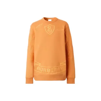 Burberry Embroidered Oak Leaf Crest Cotton Sweatshirt