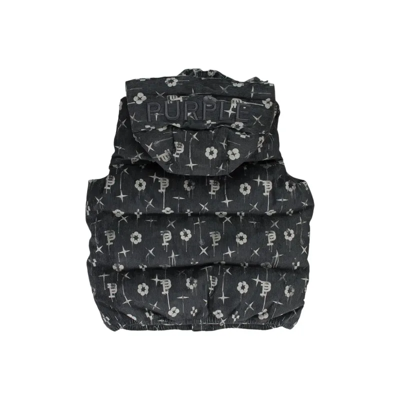 PURPLE BRAND Printed Corduroy Aop Puffer Jacket-1