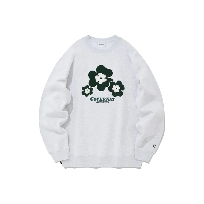 COVERNAT Sweatshirt Fall Unisex Light Gray-0