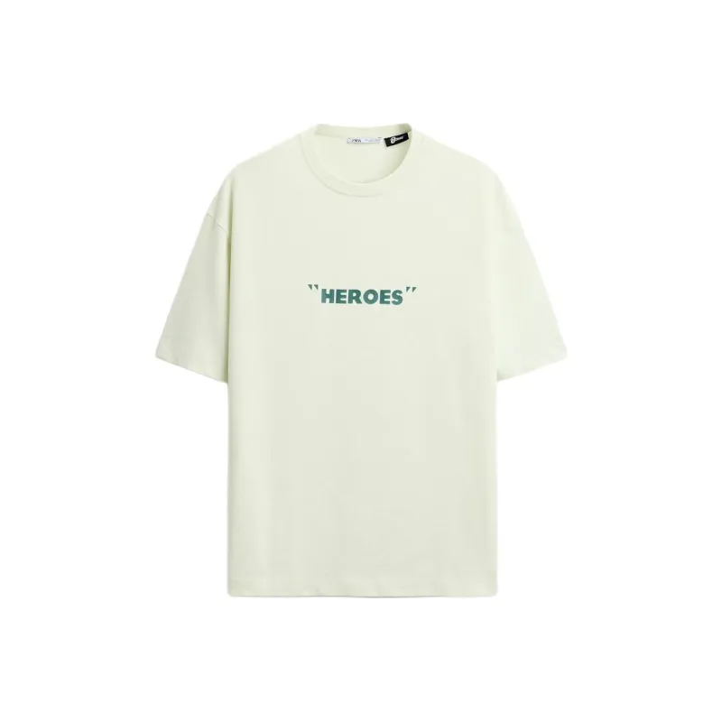ZARA T Shirts Men Light Green-0