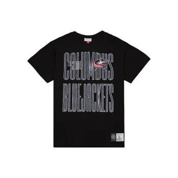 Mitchell & Ness x NHL Columbus Blue Jackets Team OG Premium T Shirt Men's Black