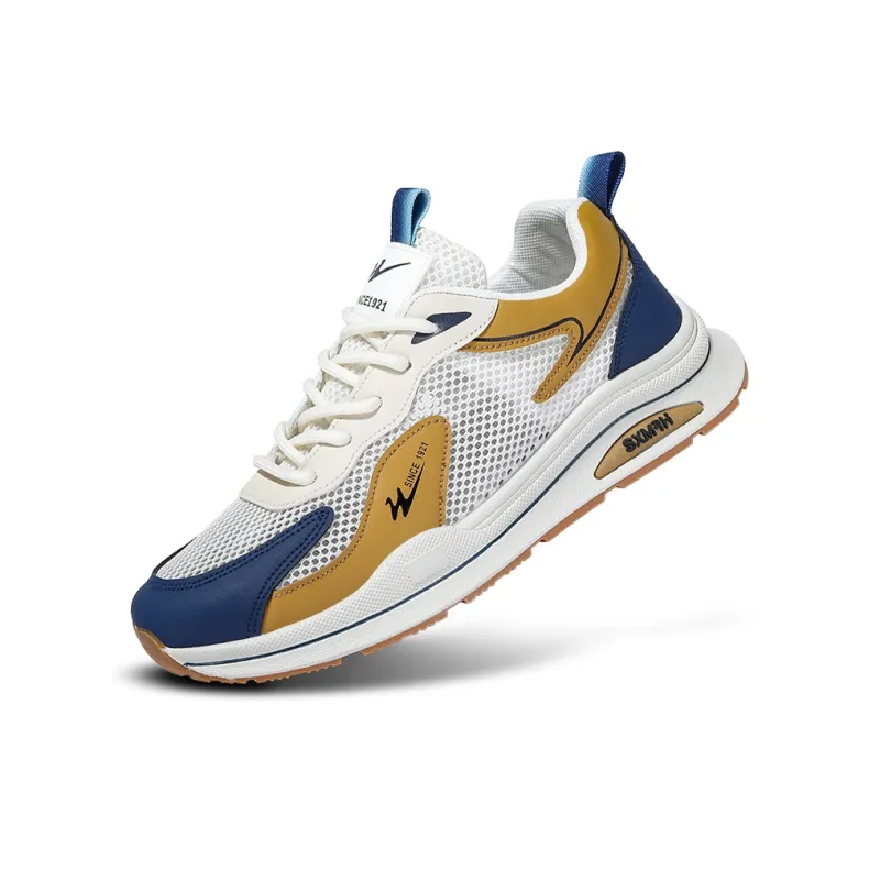 DOUBLE STAR 88 Breathable And Wear resistant Low Top Casual Shoes Men's Beige Blue-2