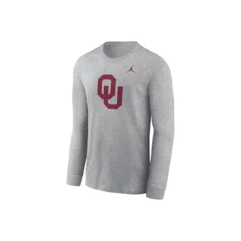 JORDAN Oklahoma Sooners Primary Logo Men's JORDAN College Long Sleeve T Shirt