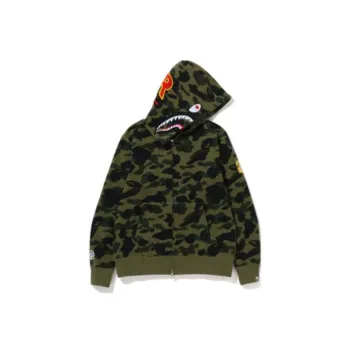 A BATHING APE Ponr 1St Camo Shark Full Zip Hoodie