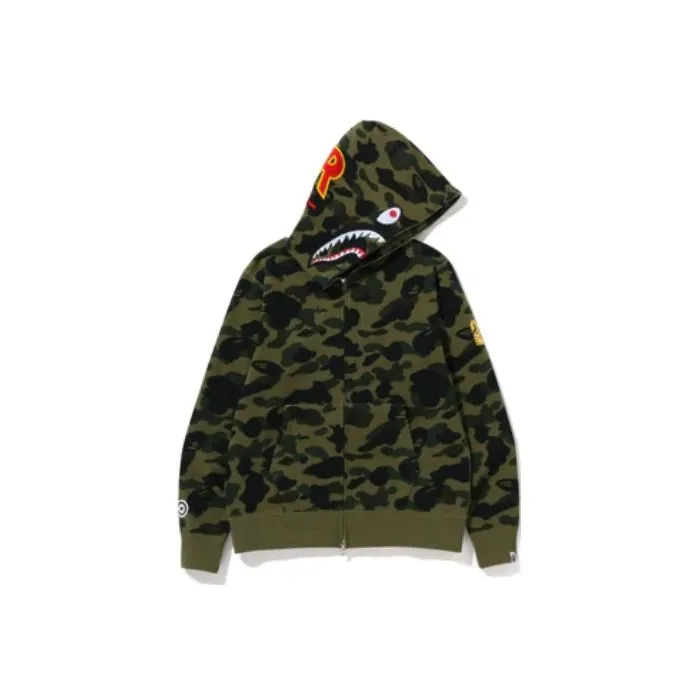 Bape Ponr 1St Camo Shark Full Zip Hoodie-0