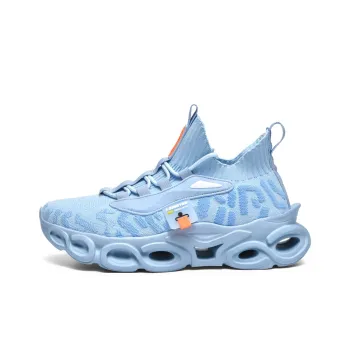 QIUTEXIONG Cushioning Breathable Mid Top Marathon Training Physical Fitness Test Physical Exam Running Shoes Men's