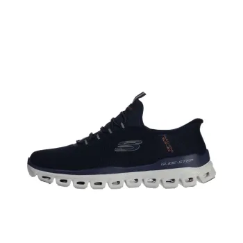 Skechers Glide Step Anti Slip Wear Resistant Low Top Casual Shoes Men's Dark Blue