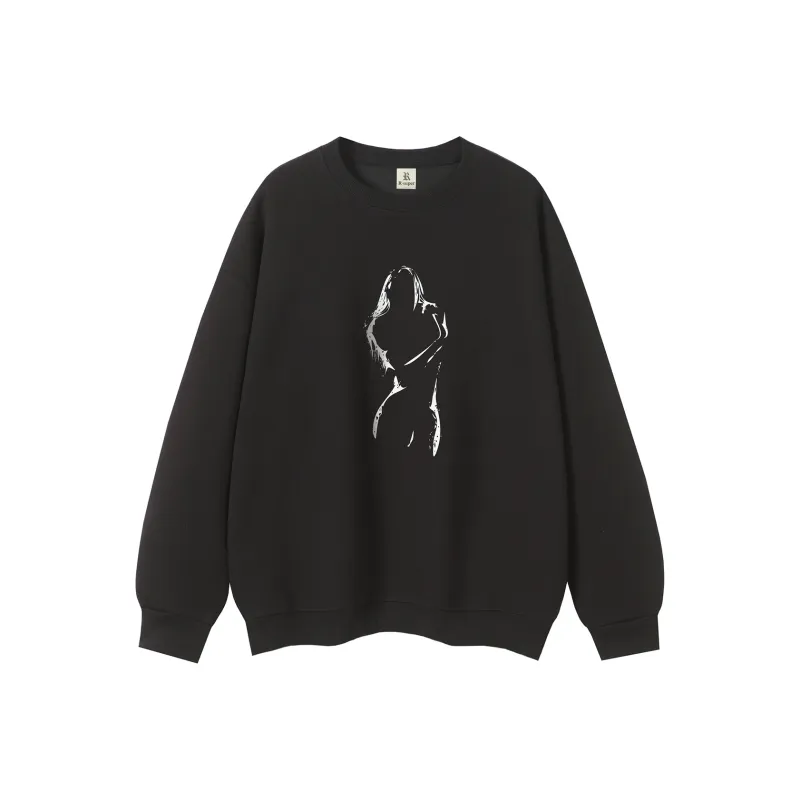 R.super Sweatshirt Unisex Black-0