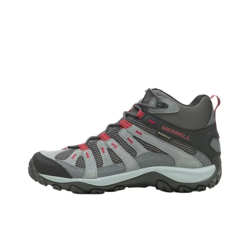 MERRELL Anti Slip Wear Resistant Mid Top Trekking Shoes Men's Black Gray-0