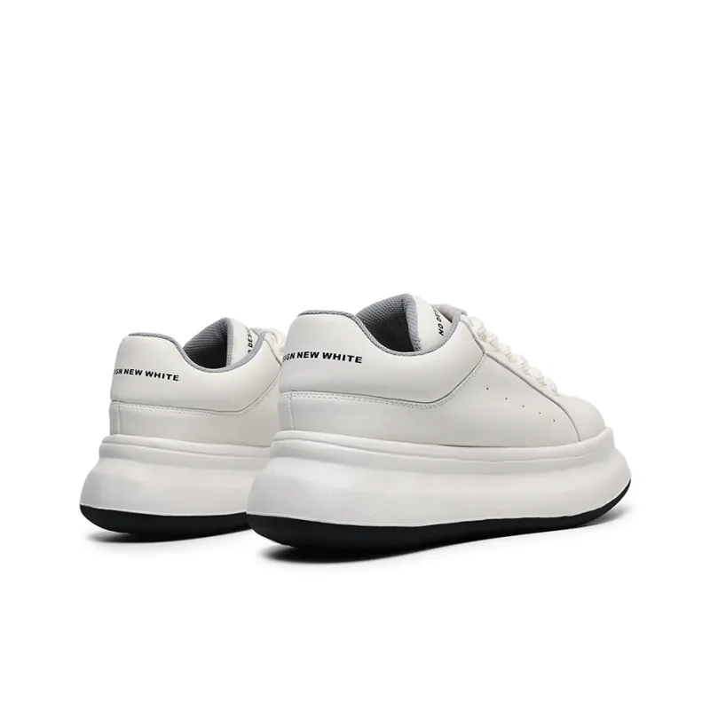 Angelmi Abrasion Resistant Slip Resistant Cushioning Low Top Casual Shoes Unisex White-4