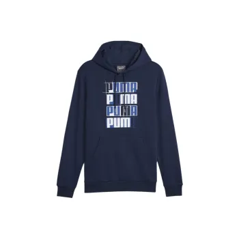 PUMA ESS+ LOGO LAB Men's Hoodie Sweatshirt Men's Blue