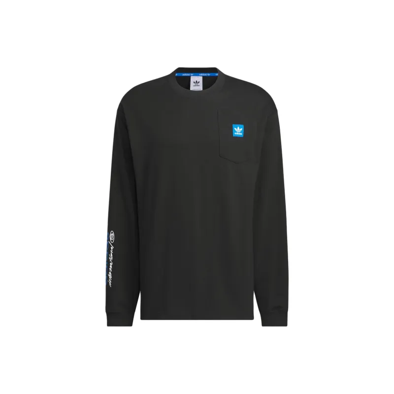 Adidas Originals CITY SKATE LONG SLEEVE T Shirt Men's Black-0