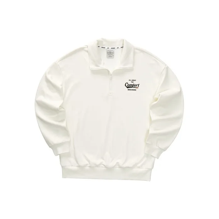 Skechers Colorful Sweatshirts Men Marshmallow White/0074-0