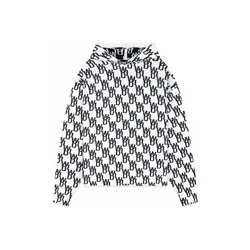 WE11DONE Monogram Knitted Hoodie-0