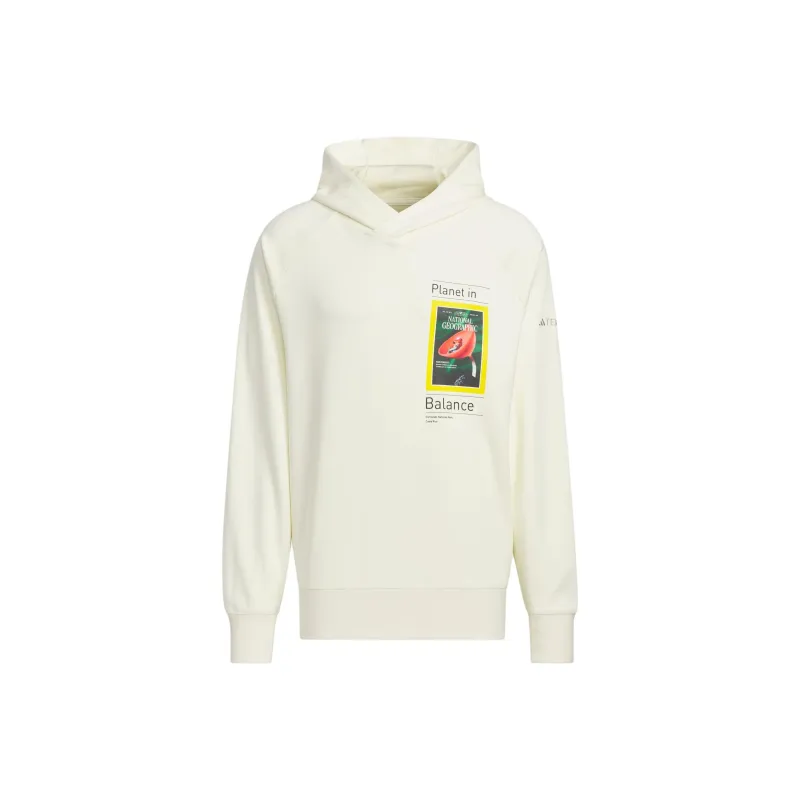 Adidas x NATIONAL GEOGRAPHIC Dwr Hoodie Sweatshirt Men's Ivory White-0