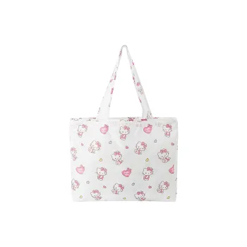 Sanrio Hello Kitty Polyester Tote Bag, Shoulder Bag Women's Ecru