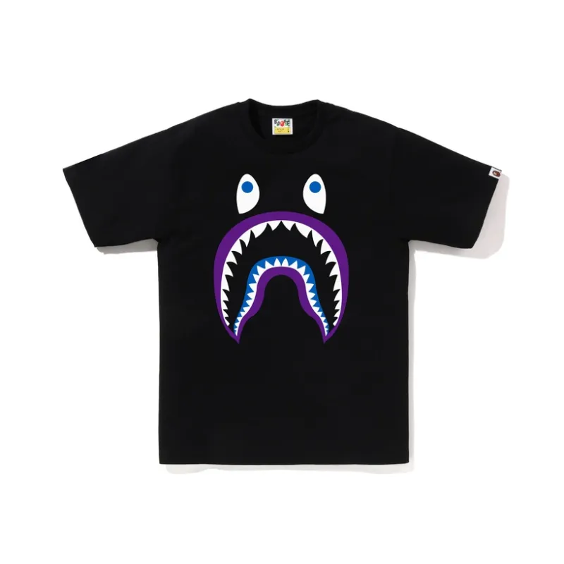 A BATHING APE Colors Shark Ponr Tee-0