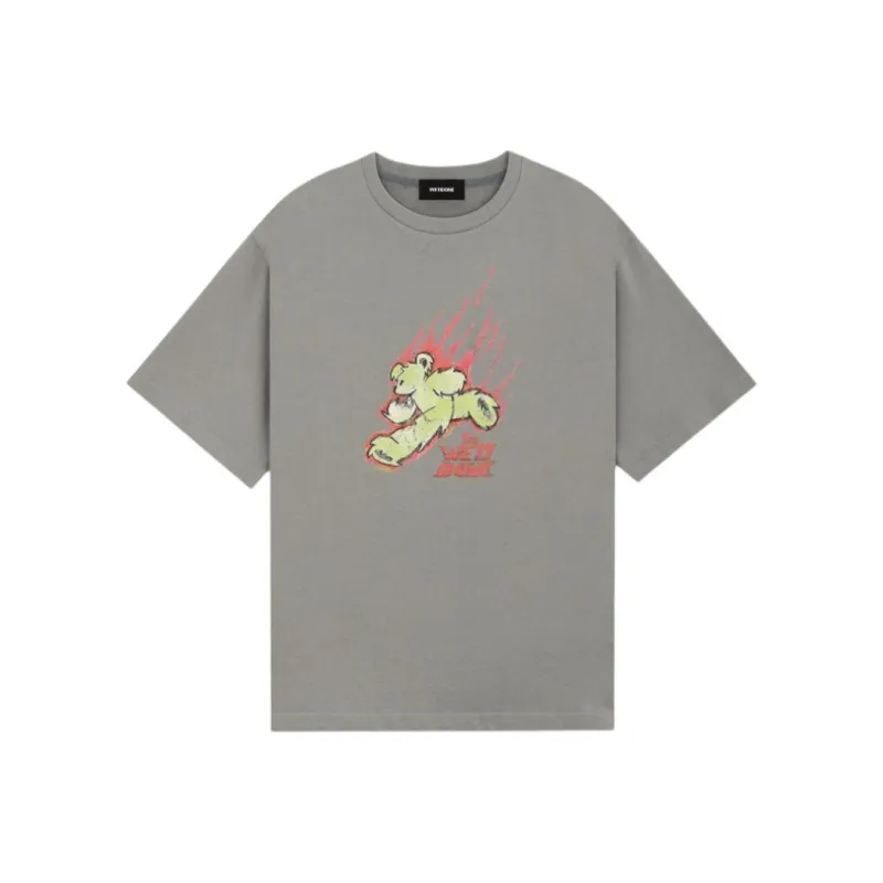 WE11DONE Run Flame Teddy Print T shirt-0