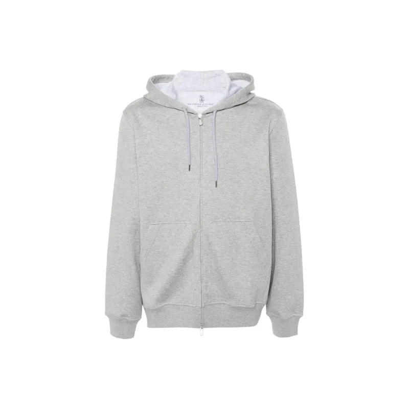 Brunello Cucinelli Zip Up Drawstring Hoodie-0