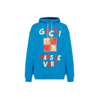 GUCCI Cotton Jersey Hooded Sweatshirt
