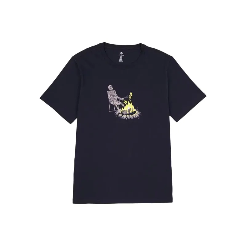 Converse Sizzling Skeleton Erkek Siyah T-Shirt Men's Black-0