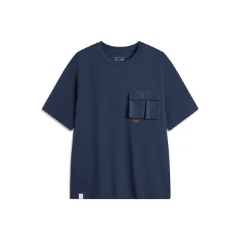 LiNing Sports Trend Series T Shirt Men's Dark Iris Blue