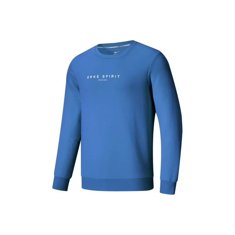 Erke Crew Neck Regular Sweatshirt Fall Winter Men's Dock Blue-0
