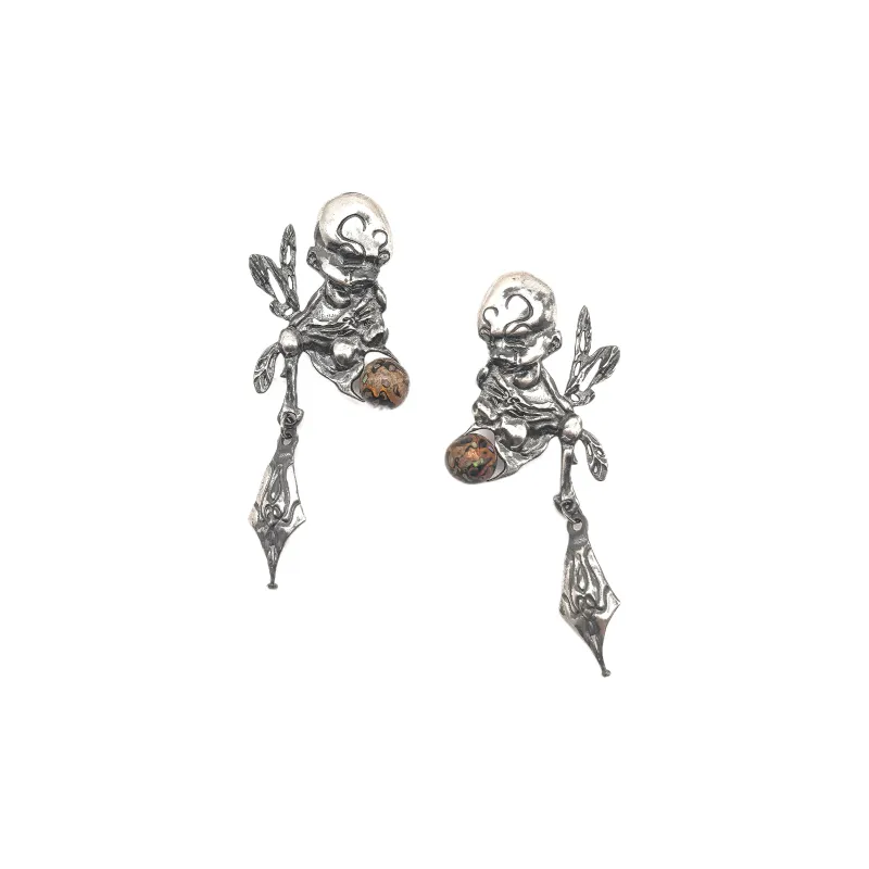 RESETSOUL 925 Sterling Silver Earrings Unisex-0