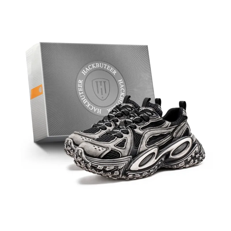 HACKBUTEER Low Top Chunky Sneakers Men's Box Included-0
