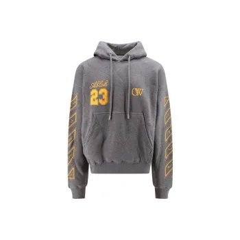 OFF WHITE Logo Printed Drawstring Hoodie