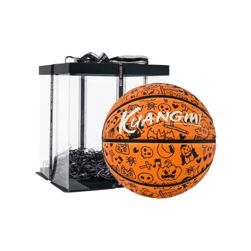 Kuangmi Rubber Basketball Brown Size 7 Street Unisex-8