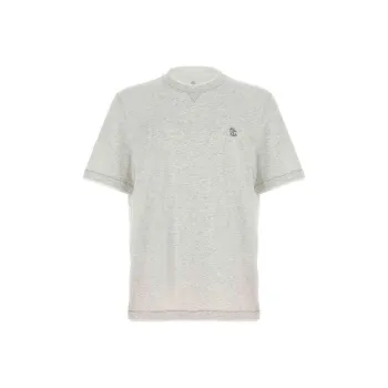 Brunello Cucinelli Logo Embroidered Layered T Shirt