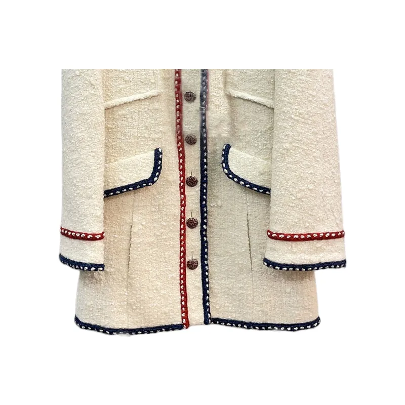 CHANEL 18 Fall And Winter Jackets Coats Women's Beige-4