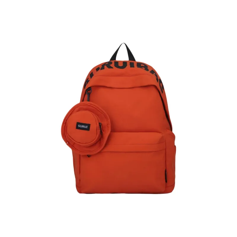 BRABOSTON Canvas Backpack Unisex Ecru/Black/Green/Orange-15