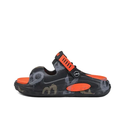 JEANSWEST The Unique Graffiti Niche Design Sense Of The National Tide Beach Sandals Men's