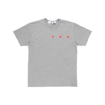 CDG Play T Shirts Men Gray