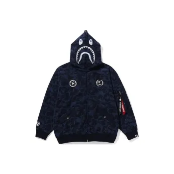 A BATHING APE X Alpha Industries Shark Full Zip Hoodie