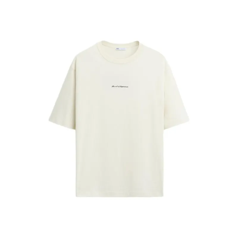 ZARA T Shirts Men White-0