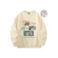 Apricot[Fleece-Lined Crew Neck Sweatshirt]