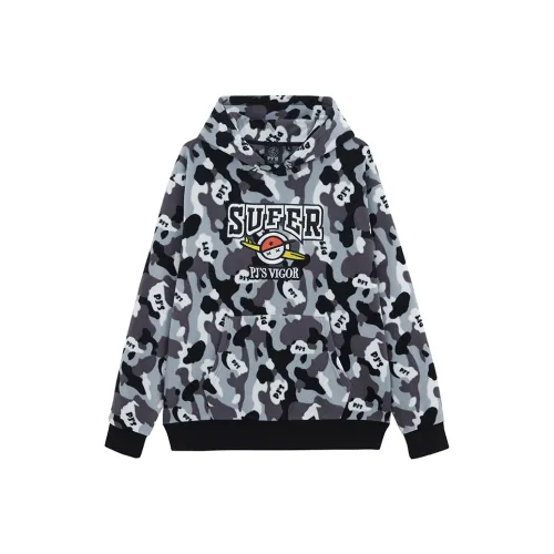 PJ's Vigor Sweatshirts Unisex Black Gray Color