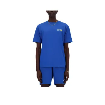 New Balance Athletics Premium T Shirt Men's Blue Oasis