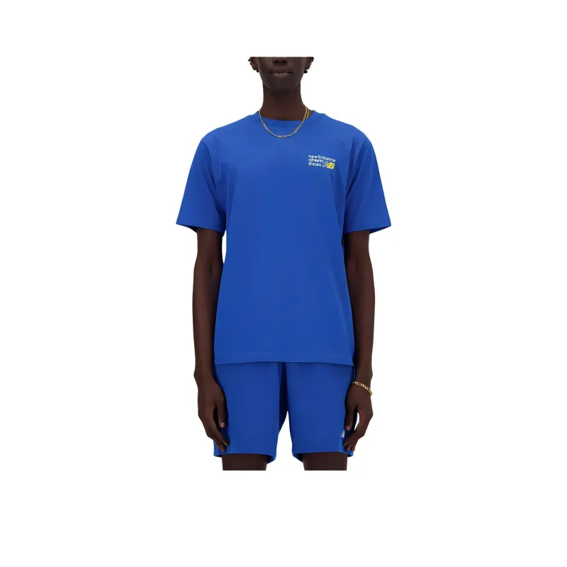 New Balance Athletics Premium T Shirt Men's Blue Oasis-0