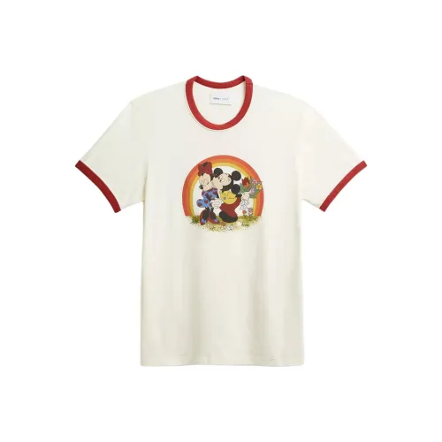Disney X COACH T-Shirts Unisex Beige