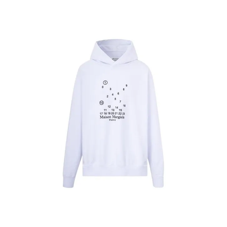 Maison Margiela Logo Printed Long Sleeved Hoodie-0
