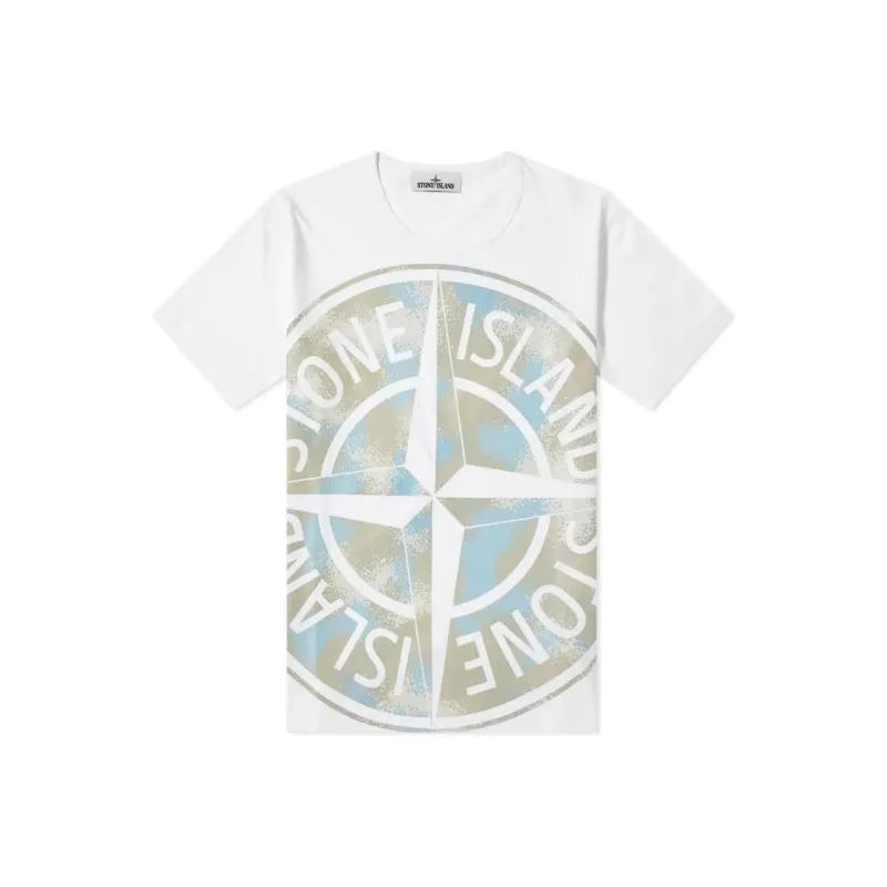 STONE ISLAND T Shirts Men White-0